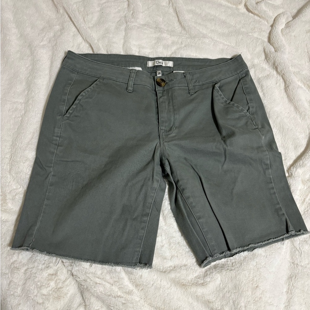 Gray Denim Shorts